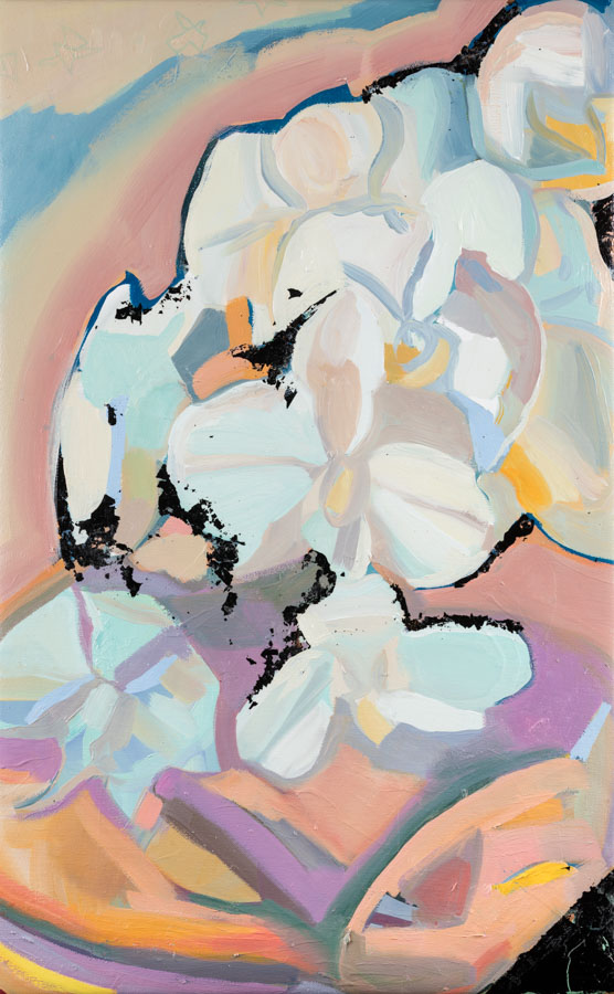 Orchids | Cat | Pastel | Oil Painting
