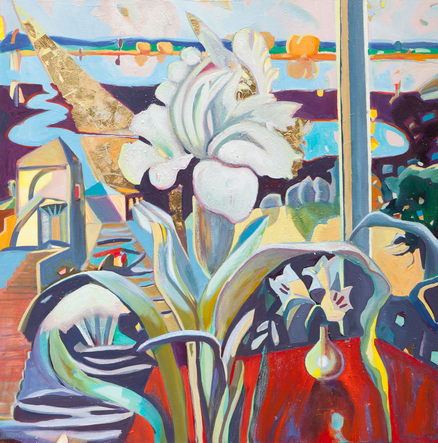 Anna Kriger | Flower | Window | Flood | Oil Painting