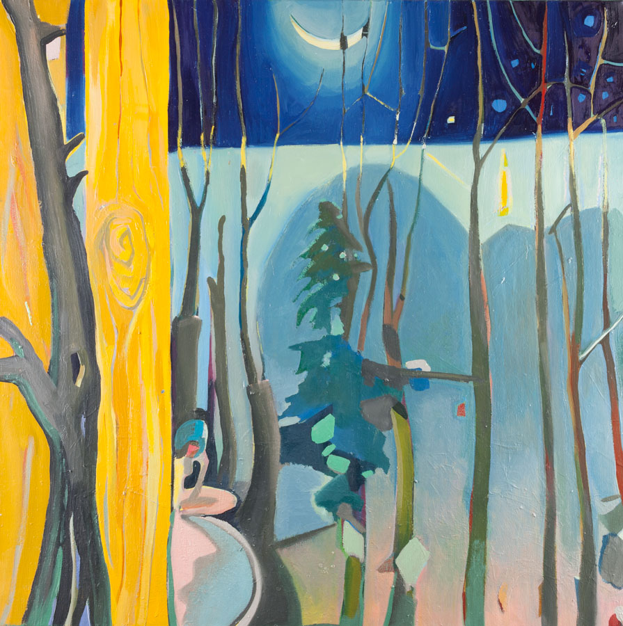 Moonlight | Wood | Light | Water | Oil Painting